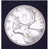 Image 1 : 1947 Canadian Silver 25 Cent Coin