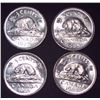 Image 1 : 4x Canadian Nickels 1965