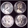 Image 2 : 4x Canadian Nickels 1965