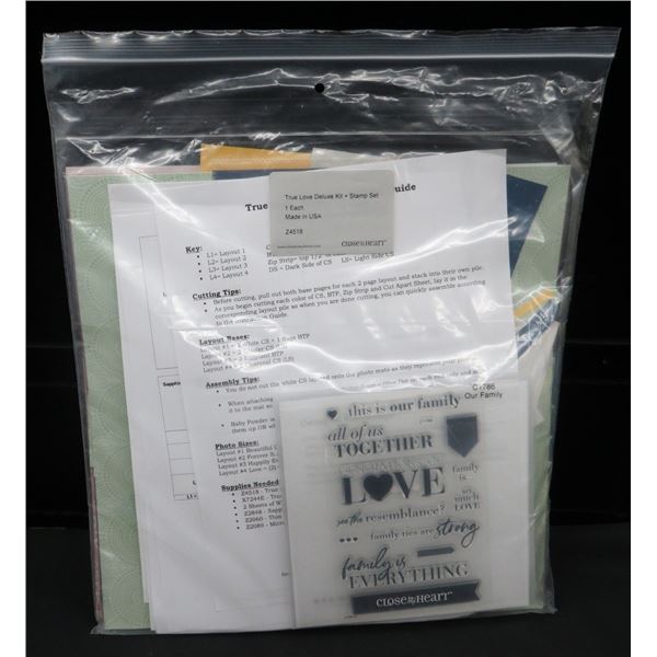 Close to My Heart True Love Deluxe Kit + Stamp Set Z4518 Scrapbooking Kit