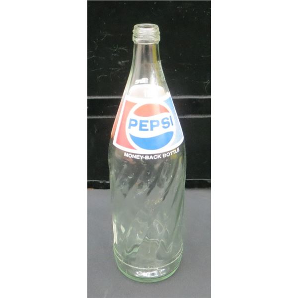 Vintage Swirl Glass 1 Liter Glass Pepsi Collector Bottle