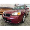 Image 2 : PARKSVILLE - 2007 CHEVROLET MALIBU RED 167945 KMS "NO RESERVE" - D274954A