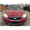 Image 6 : PARKSVILLE - 2007 CHEVROLET MALIBU RED 167945 KMS "NO RESERVE" - D274954A