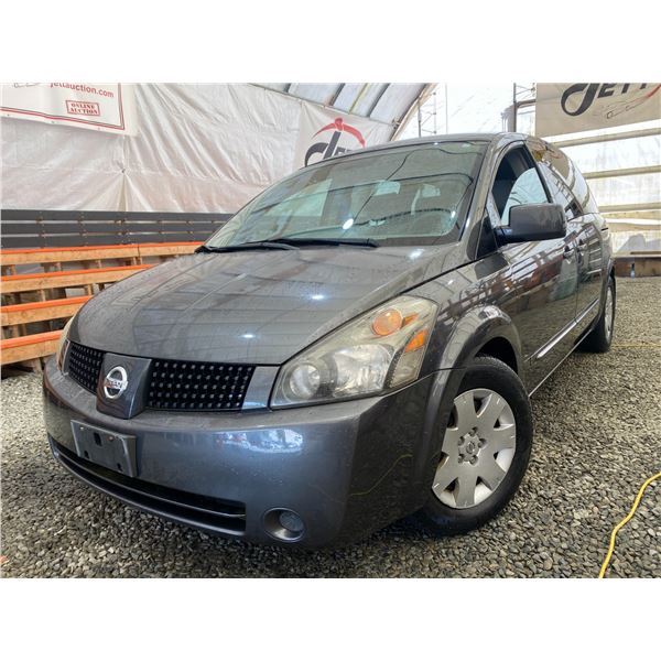 PARKSVILLE - 2005 NISSAN QUEST GREY 183707 KMS TMU - B107221