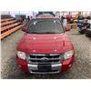 Image 7 : PARKSVILLE - 2010 FORD ESCAPE RED  280657 KMS - BA05901