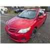 Image 2 : DUNCAN - 2013 TOYOTA COROLLA RED "REPO UNIT "281455 KMS - D032215