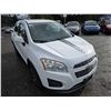 Image 6 : DUNCAN - 2014 CHEVROLET TRAX WHITE  155668 KMS - J158943
