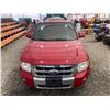 Image 7 : PARKSVILLE - 2010 FORD ESCAPE RED  280657 KMS - BA05901