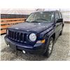 Image 3 : PARKSVILLE - 2012 JEEP PATRIOT BLUE 204143 KMS - B667298