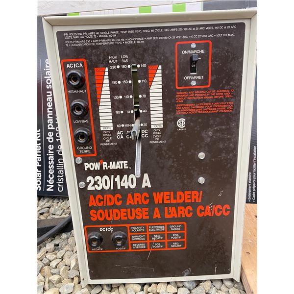 810 -- POWR MATE 230/140A AC/DC ARC WELDER