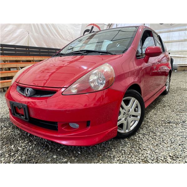 PARKSVILLE - 2008 HONDA FIT RED 187586 KMS - B800933