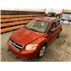 Image 4 : PARKSVILLE - 2007 DODGE CALIBER ORANGE  KMS - B551070