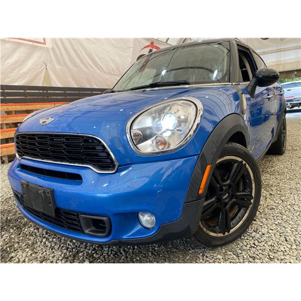 PARKSVILLE - 2012 MINI COUNTRYMAN BLUE 184700 KMS - BL58762