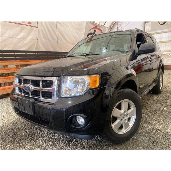 PARKSVILLE - 2008 FORD ESCAPE BLACK 276552 KMS - BA31969