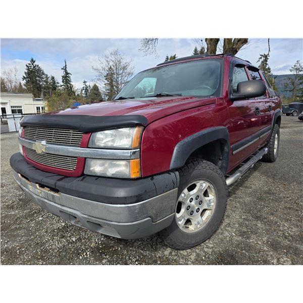 DUNCAN - 2004 CHEVROLET AVALANCHE RED 399265 KMS - D323046