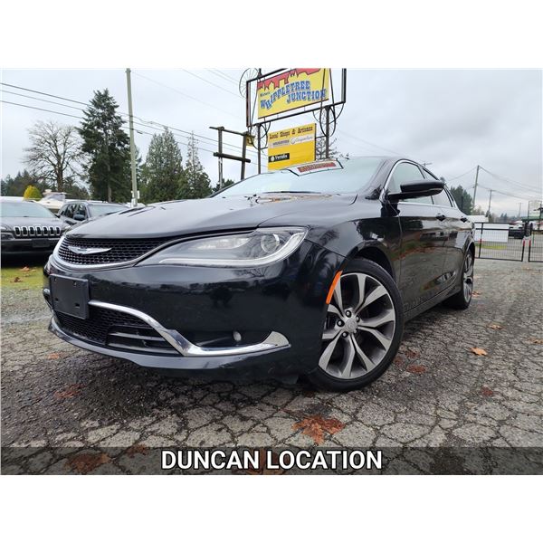 DUNCAN - 2016 CHRYSLER 200, BLACK, 218292 KMS, FRONT WHEEL DRIVE. - D176503