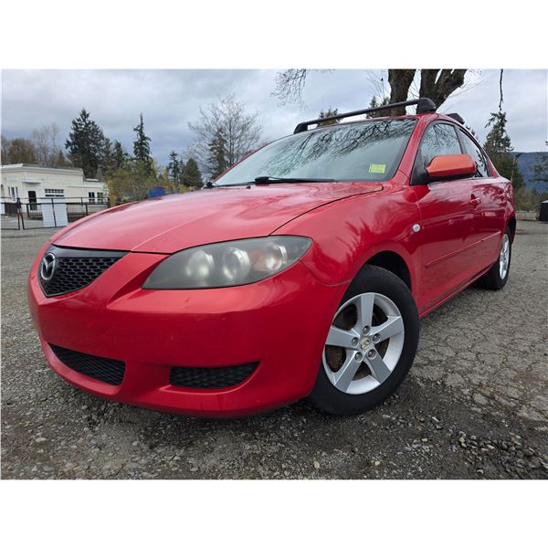 DUNCAN - 2006 MAZDA 3 RED "NO RESERVE" 346404 KMS - J414088