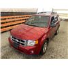 Image 4 : PARKSVILLE - 2012 FORD ESCAPE RED 286450 KMS - BB07697