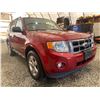 Image 8 : PARKSVILLE - 2012 FORD ESCAPE RED 286450 KMS - BB07697