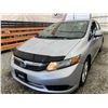 Image 3 : PARKSVILLE - 2012 HONDA CIVIC GREY 319590 KMS - P008937