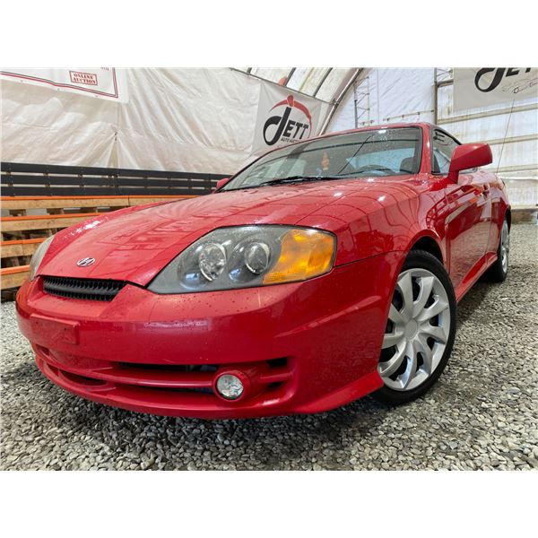 PARKSVILLE - 2003 HYUNDAI TIBURON RED 274861 KMS - B097733