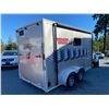 Image 3 : PARKSVILLE - 2019 ALCOM LLC 14FT CARGO TRAILER SILVER - P019810