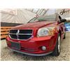 Image 2 : PARKSVILLE - 2007 DODGE CALIBER RED 209760 KMS - B142398