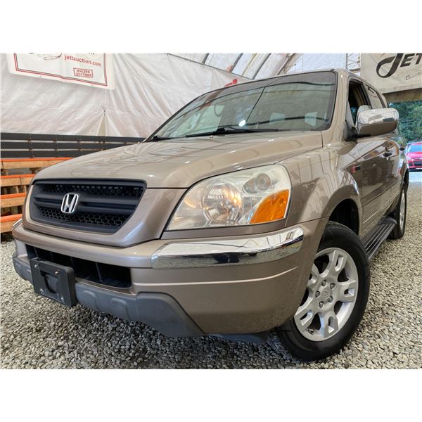 PARKSVILLE - 2003 HONDA PILOT BROWN 197354 KMS - P006238