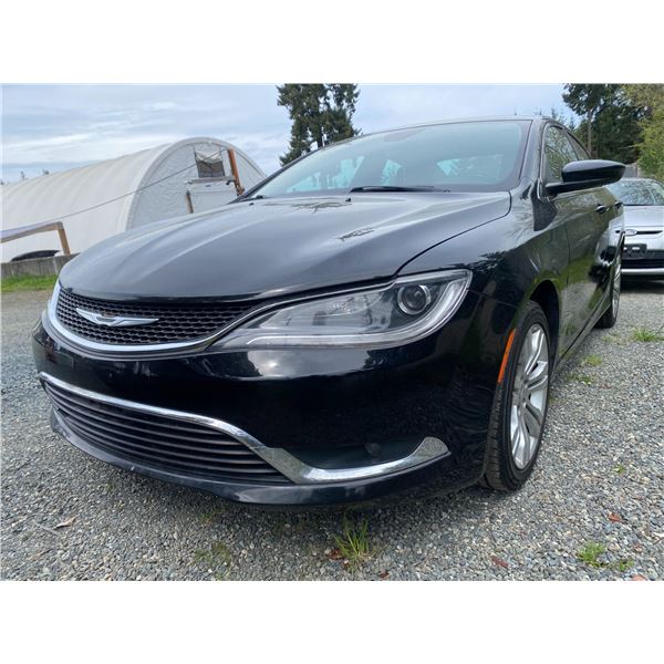 PARKSVILLE - 2015 CHRYSLER 200 BLACK 149539 KMS - B511092