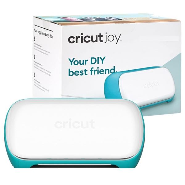 AS NEW CRICUT JOY COMPACT SMART CUTTING MACHINE WITH STARTING KIT AND 6 ROLLS OF VINYL, TOTAL RETAIL