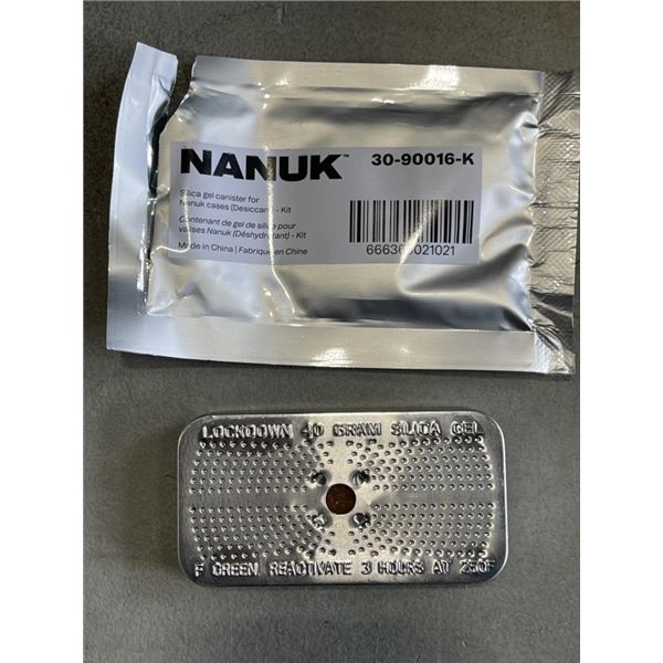 LOT OF 6 NEW NANUK SILICA GEL CANITERS FOR HARD CASES AND TRAVELING
