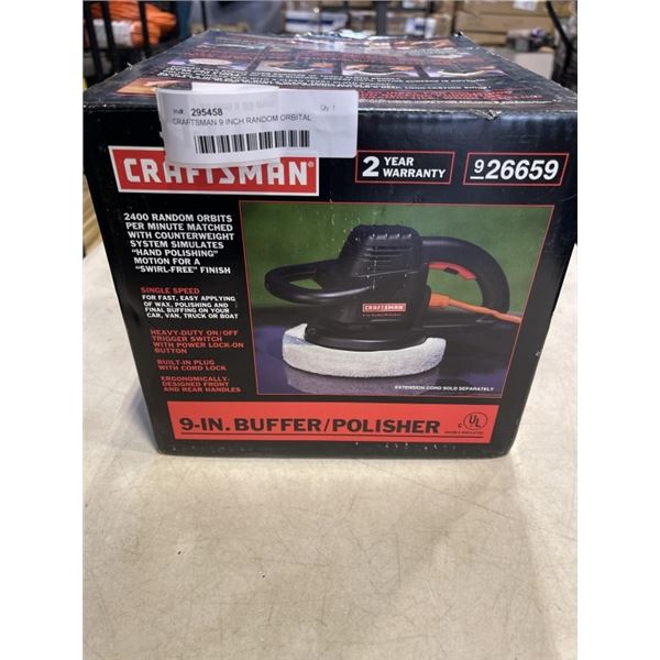 CRAFTSMAN 9 INCH RANDOM ORBITAL BUFFER POLISHER