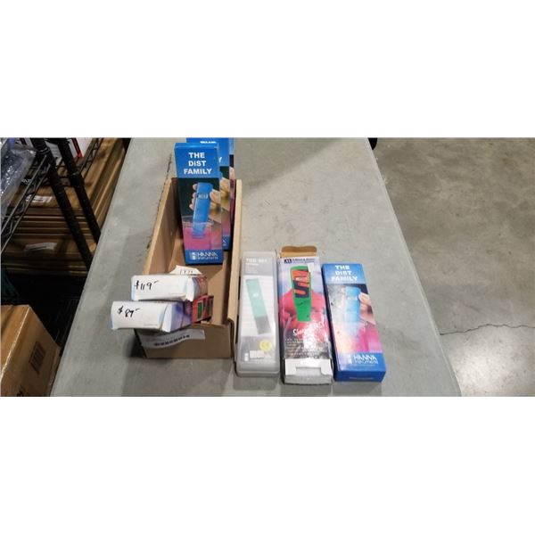ASSORTED NEW TDS AND PH METERS