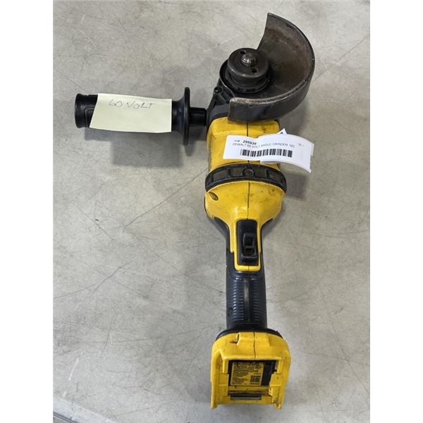 DEWALT 60 VOLT ANGLE GRINDER. NO BATTERY