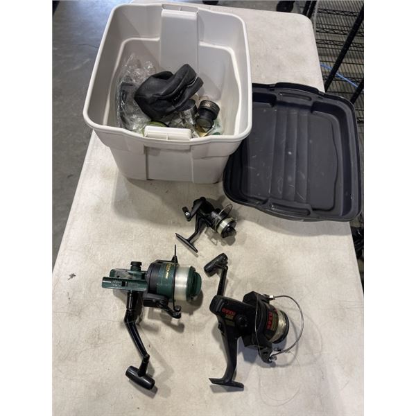 ASSORTED FISHING REELS AND SUPPLY