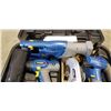 Image 3 : LITHIUM CIRCULAR SAW AND DRILL AND RECIPROCATING SAW AND FLASHLIGHT IN CASE WITH 2 BATTERIES. MISSIN