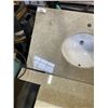 Image 2 : GRANITE VANITY TOP W/ SINK - 38" x 22"