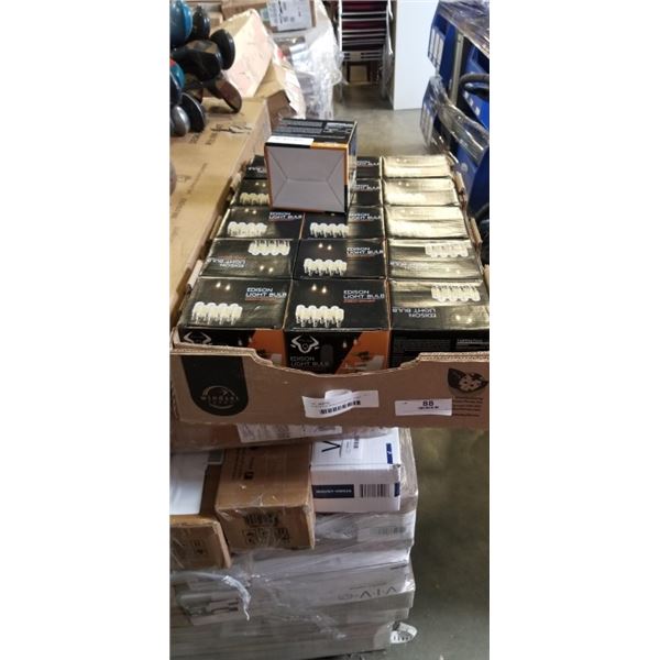 16 BOXES OF NEW EDISON LED  LIGHT BULBS, E12 SOCKET, 8 PER BOX