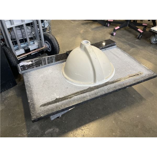 GRANITE VANITY TOP W/ SINK - 38" x 22"