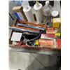 Image 1 : ASSORTED WIRE LUBE, STRAIN RELIEFS, MISC ELECTRICAL, 12 INCH ROLLERS
