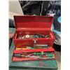 Image 4 : 2 METAL TOOL BOXES AND ASSORTED HAND TOOLS