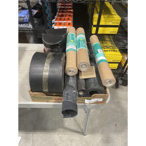 CHECKER PLATE RUBBER ROLLS, RUBBER BUMPER, ADHESIVE CORK, TOOL BOX LINER ROLLS