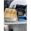 Image 4 : GREY TOTE WITH ASORTED PARTS BINS