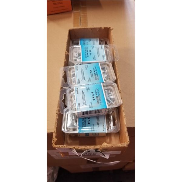2 TUBS OF 9/16 TRUSS SCREWS AND 800PC 8 x3/4 PAN HEAD SCREWS