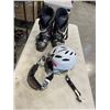 Image 1 : HEAD SKI BOOTS SIZE 308M, HELMET AND GOGGLES