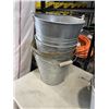 Image 3 : 9 METAL BUCKETS VARIOUS SIZES