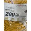 Image 2 : AS NEW INDOOR/OUTDOOR 3 WIRED GROUNDED HEAVY DUTY 200FT 12 AWG 8A YELLOW EXTENSION CORD
