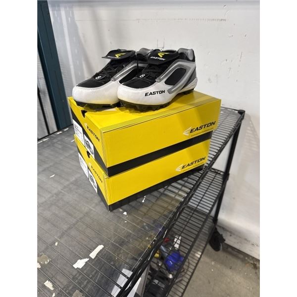 2 NEW PAIRS OF EASTON DIAMOND LO WFII BLACK SIZE 8 WOMENS / 7 MENS BASEBALL CLEATS