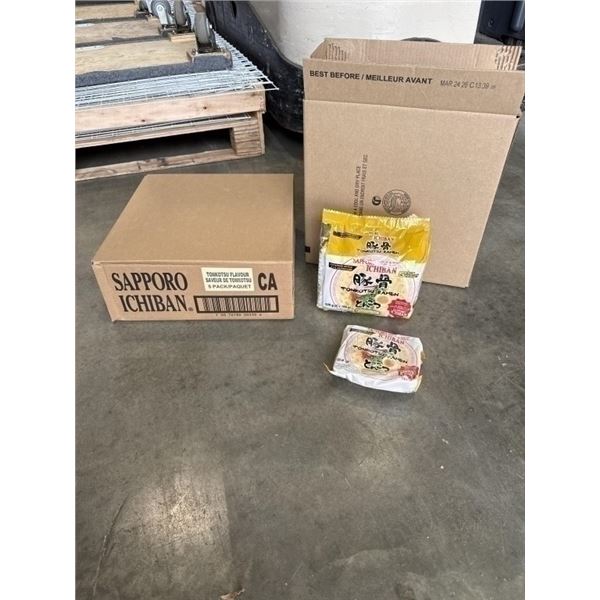 2 NEW CASES OF SAPPORO ICHIBAN TONKOTSU FLAVOUR RAMEN NOODLES, 6 - 5PACKS PER BOX, BB MAR.24 2026