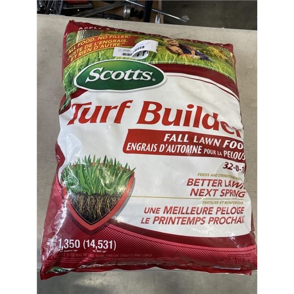 SCOTTS TURF BUILDER LAWN FOOD. 17.2 KG (37.9 LB)